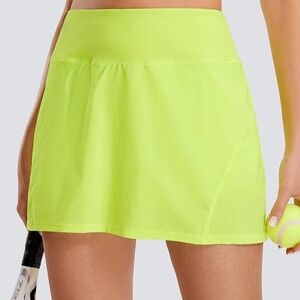 Electric Lemon 🍋 Tennis Skort with gripper band on built in compression SZ M